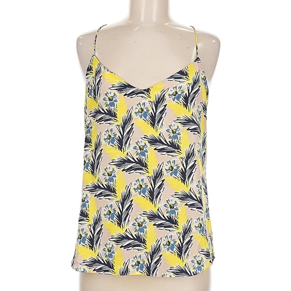 J. Crew 100% Silk Carrie Tropical Yellow and Blue Floral Camisole |Size 6